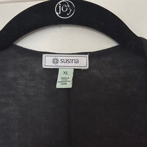 Susina  long black cardigan